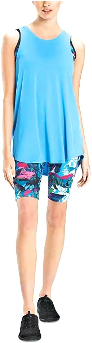 Josie Natori Women's Active Layering Elements Tank Top Blue Size Small