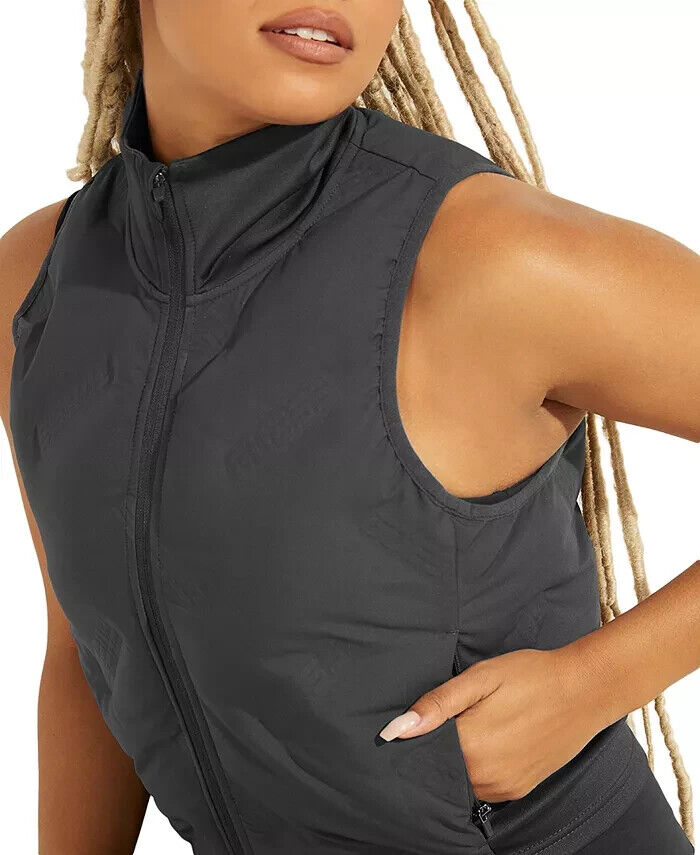 GUESS Annie Vest Dark Grey Size M MSRP $98