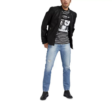 GUESS Men's Moto Jacket Black Size XXL MSRP $168