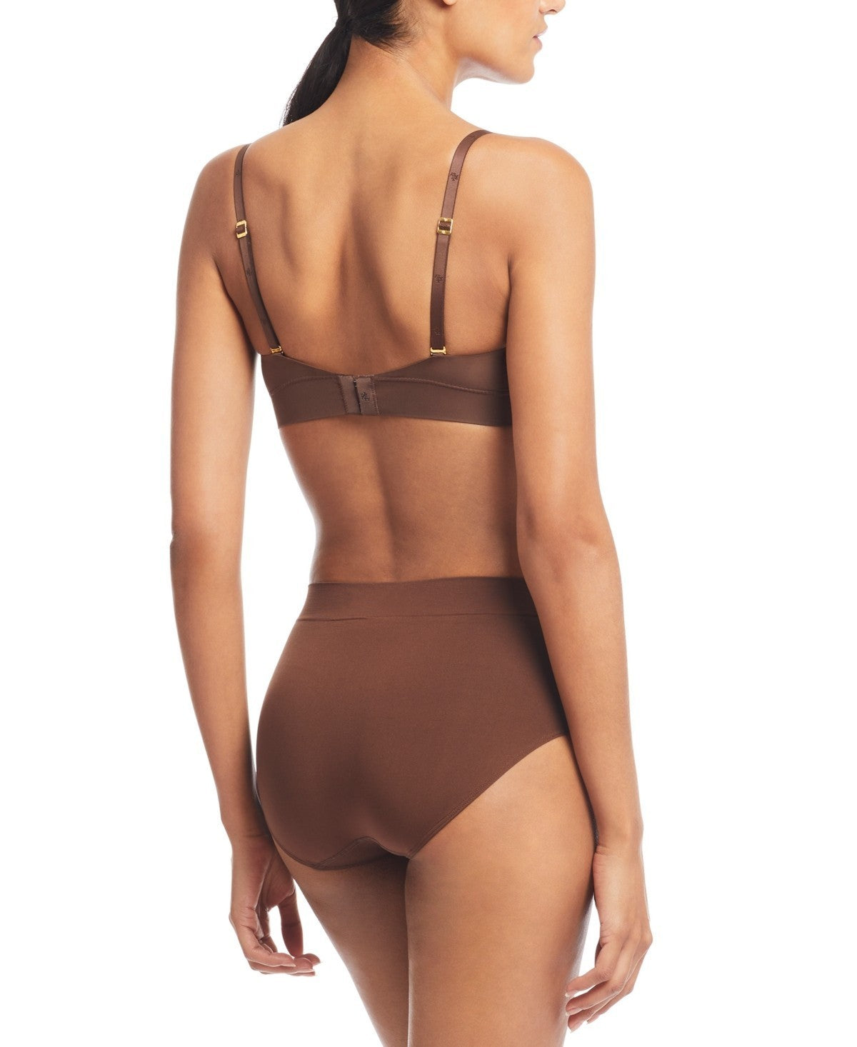 Lauren Ralph Lauren High-Rise Brief Underwear 4L0012 Brown Size M