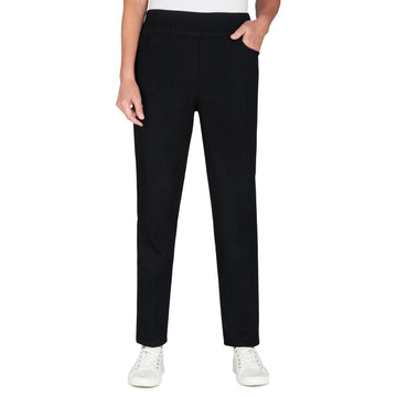 Alfred Dunner Womens Petite Super Stretch Mid- Rise Short Length Pant Size 14P