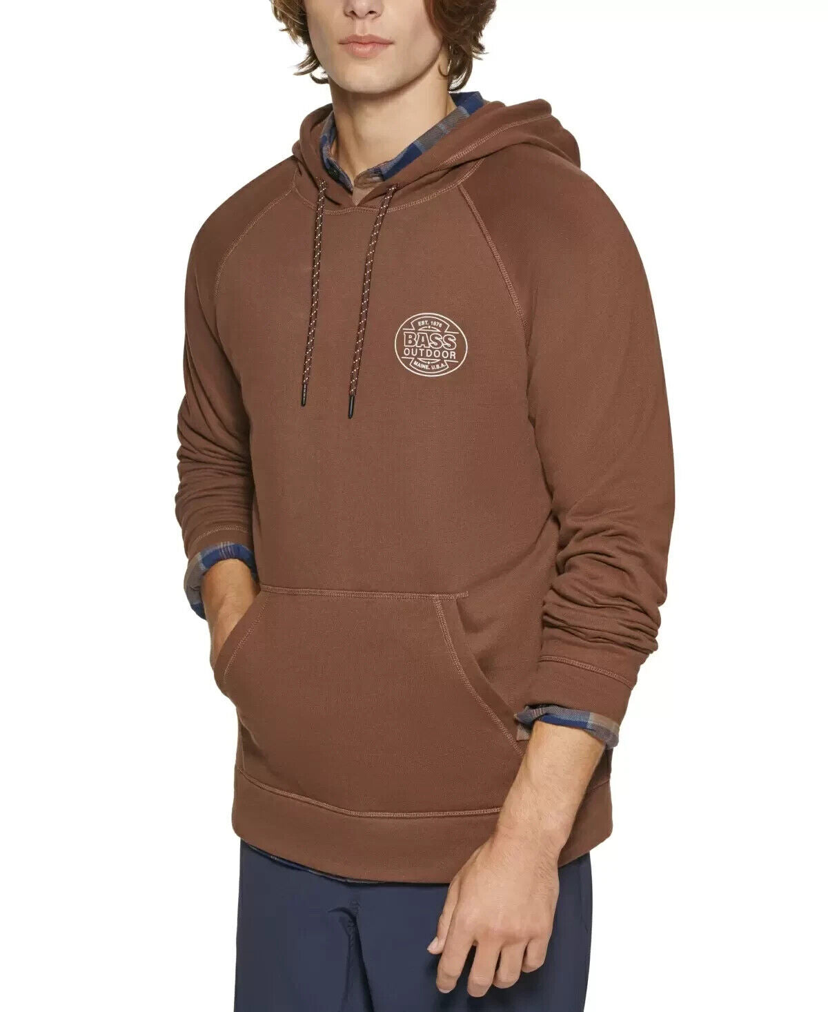 Bass Outdoor Men's Logo Graphic Hoodie Brown Size M MSRP $45
