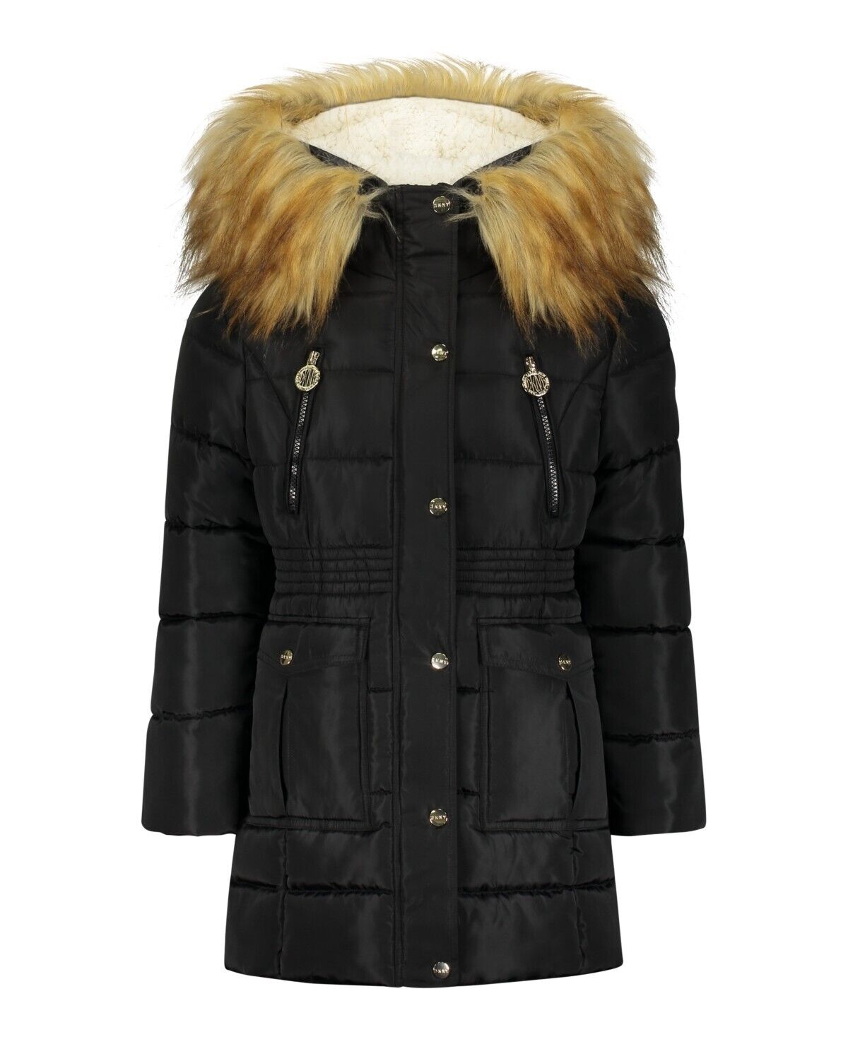 DKNY Big Girls Puffer Jacket Black Size 16 MSRP $130