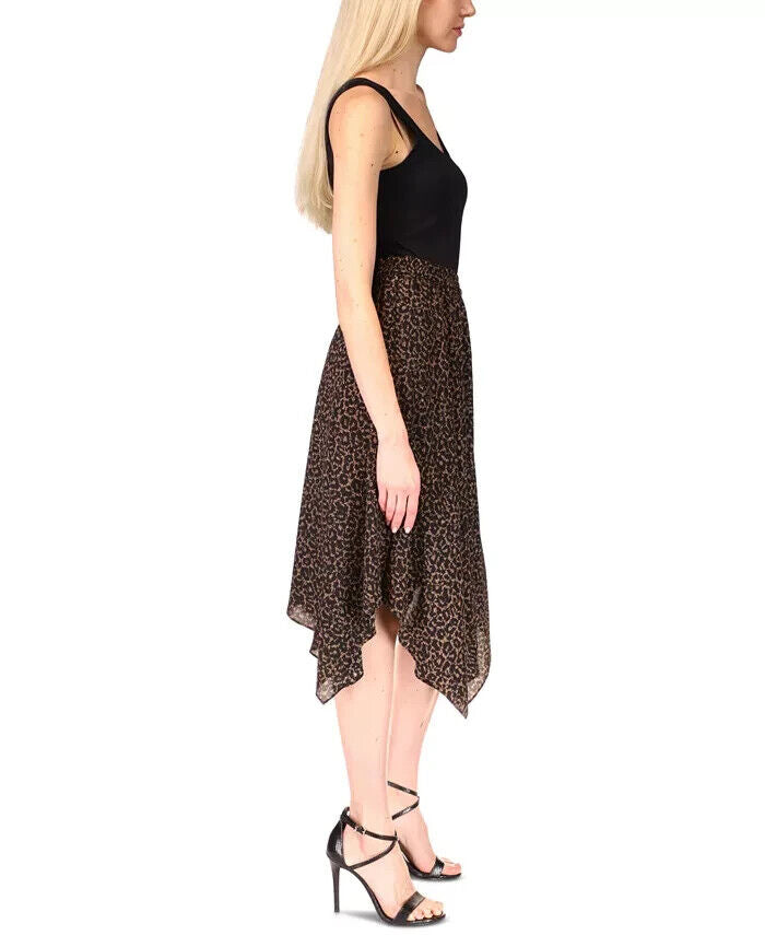 MICHAEL KORS Cheetah-Print Pull-On Skirt Black Size S MSRP $125