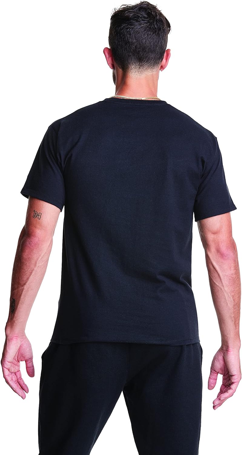 Champion mens Classic T-shirt, Multi Script T Shirt, Black-586628, Size XL