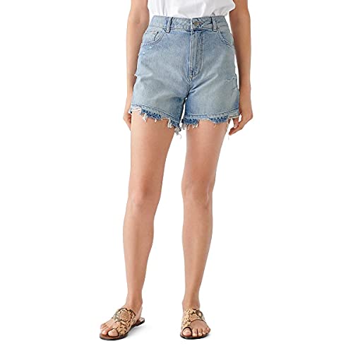 DL1961 Womens Hepburn Denim Distressed Cutoff Shorts Blue Size 25