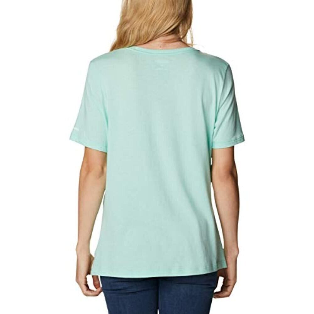 Columbia Women's Plus Size Bluebird Day Relaxed VNeck Top Green Size 2X MSRP $36