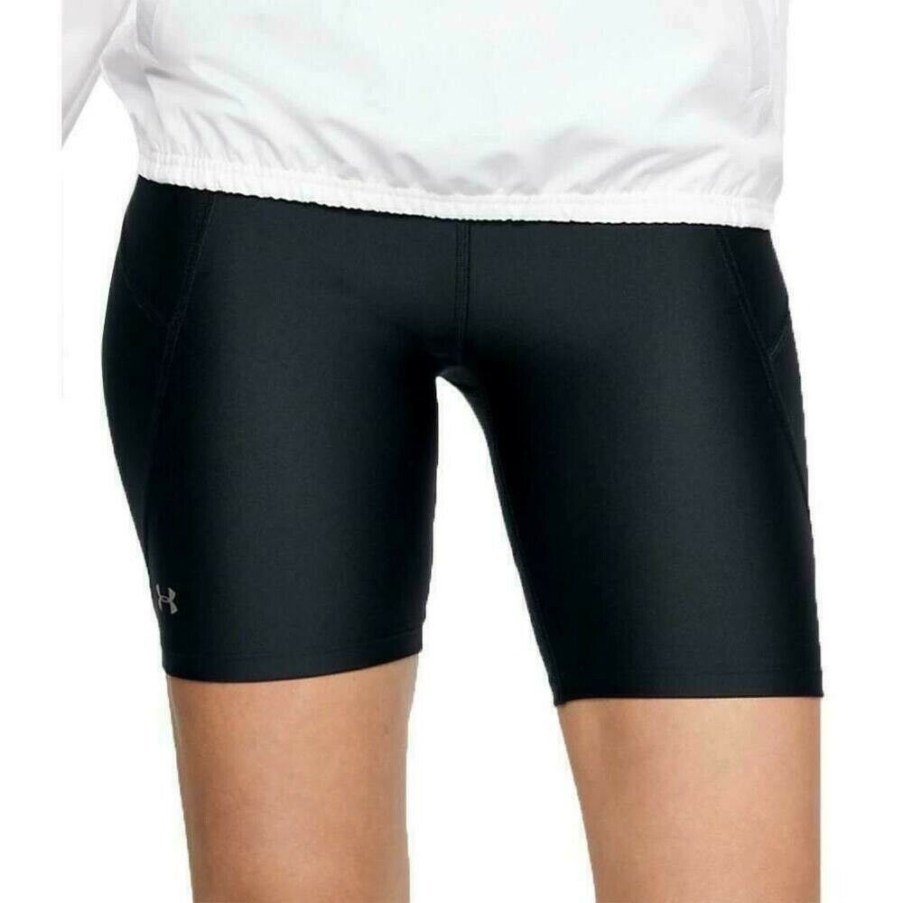 Under Armour Women's HeatGear Compression Bike Shorts Black Size XS MSRP $35