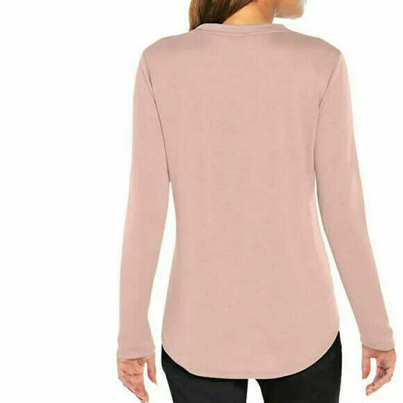 Banana Republic Womens Long Sleeve Crewneck Top Pink Size S