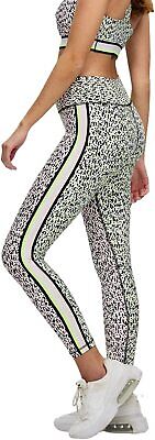 DKNY womens Printed Side-Striped Legging, Slate Heather, Size M MSRP $60
