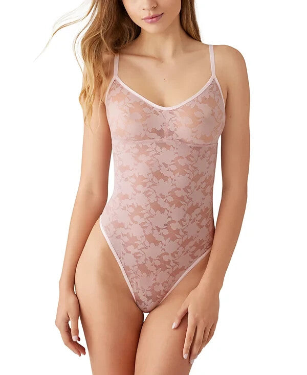 b.tempt'd by Wacoal Women's Shadow Scene Lace Bodysuit 936268 Pink Size S