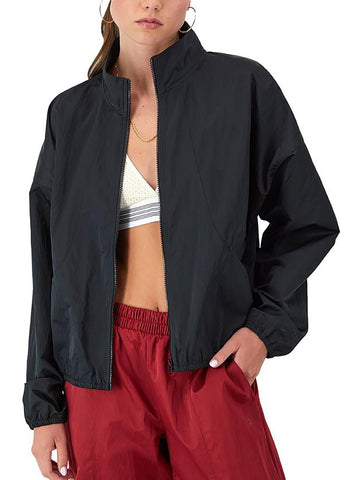 Champion Womens Workout Training Zip-Up Jacket Size L Black