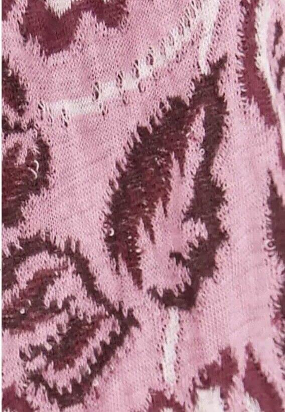 Free People Women's No Ordinary Top Smoked Pink Combo Size M