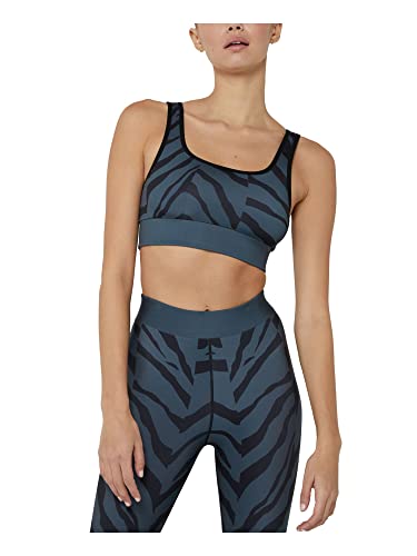 cor designed by Ultracor Wild Zebra Scoop Neck Bra Smoke Black Size XL