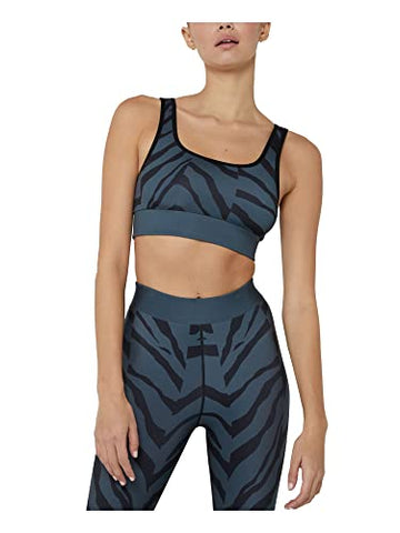 cor designed by Ultracor Wild Zebra Scoop Neck Bra Smoke Black Size XL