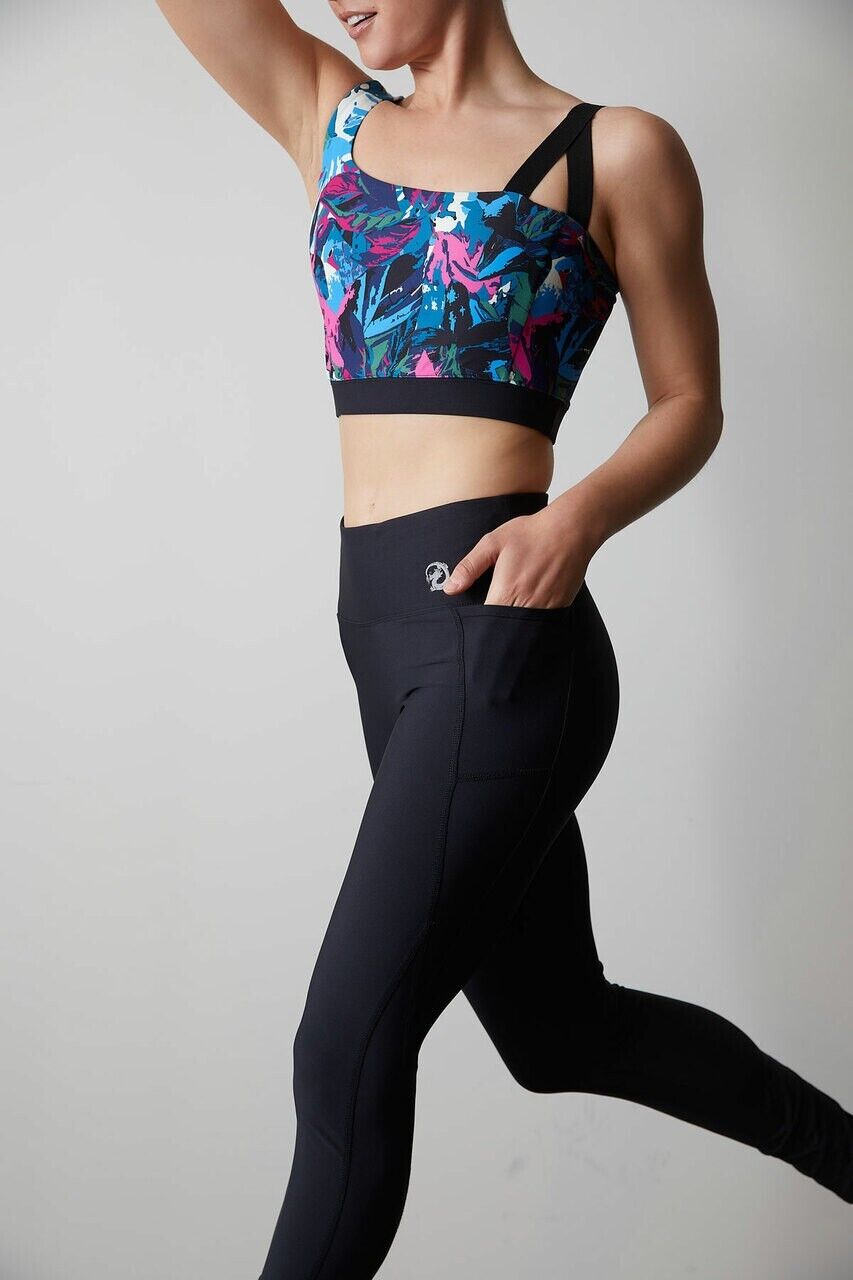 Josie Natori Womens Solstice Asymmetrical Cropped Cami Top Black Size M MSRP $52