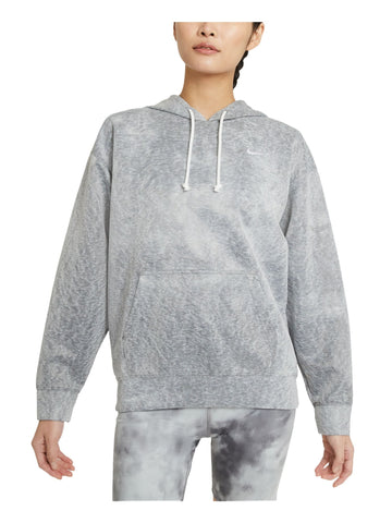 NIKE Womens Gray Moisture Wicking Pocketed Hood Heather Sweatshirt Size S