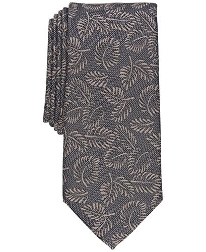 Alfani Men's Breton Leaf Print Tie Brown Size Regular