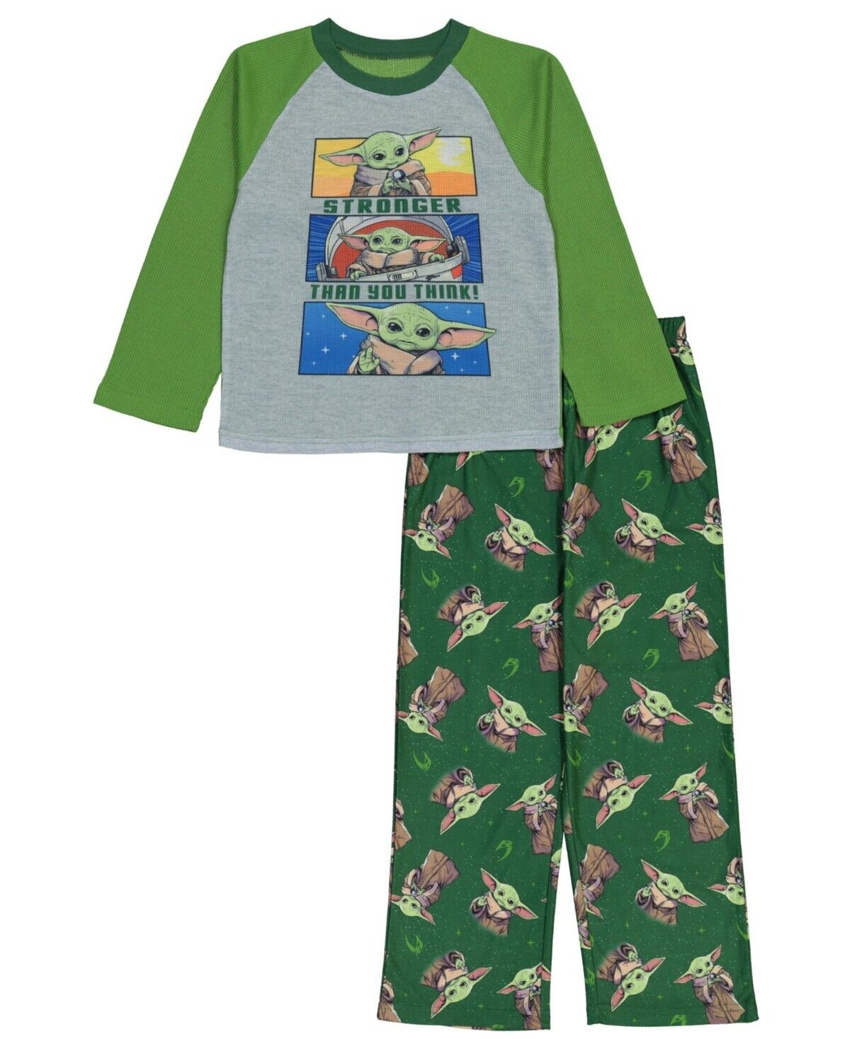 Star Wars Little Boys The Mandalorian Pajamas, 2 Piece Set Green Size 4