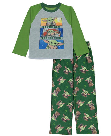 Star Wars Little Boys The Mandalorian Pajamas, 2 Piece Set Green Size 4
