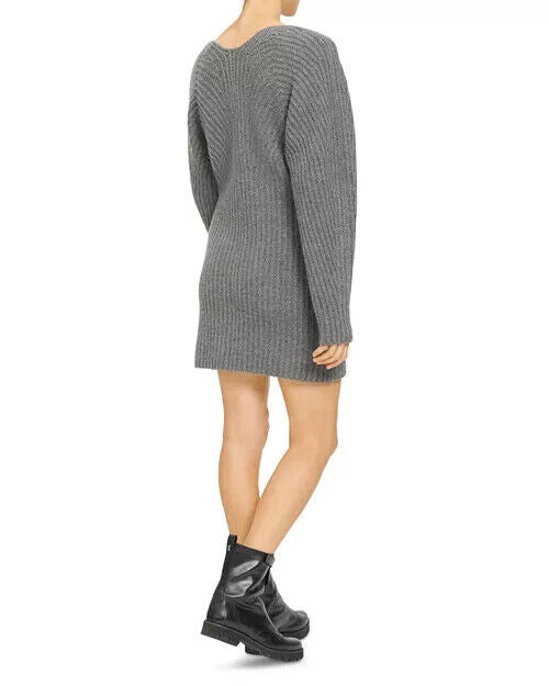 Theory Women s Sculpted Wool & Cashmere Sweater Dress Grey Size S MSRP $475