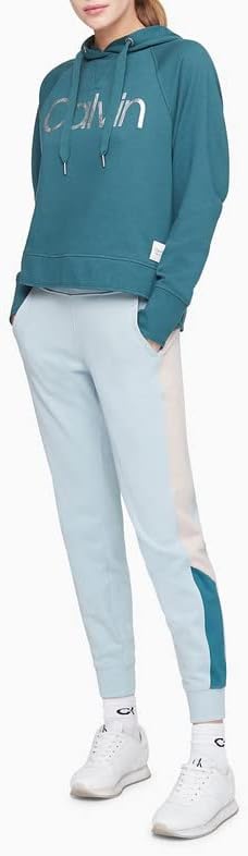 Calvin Klein Performance Women's Colorblocked Jogger Pants Aquatic, XXL