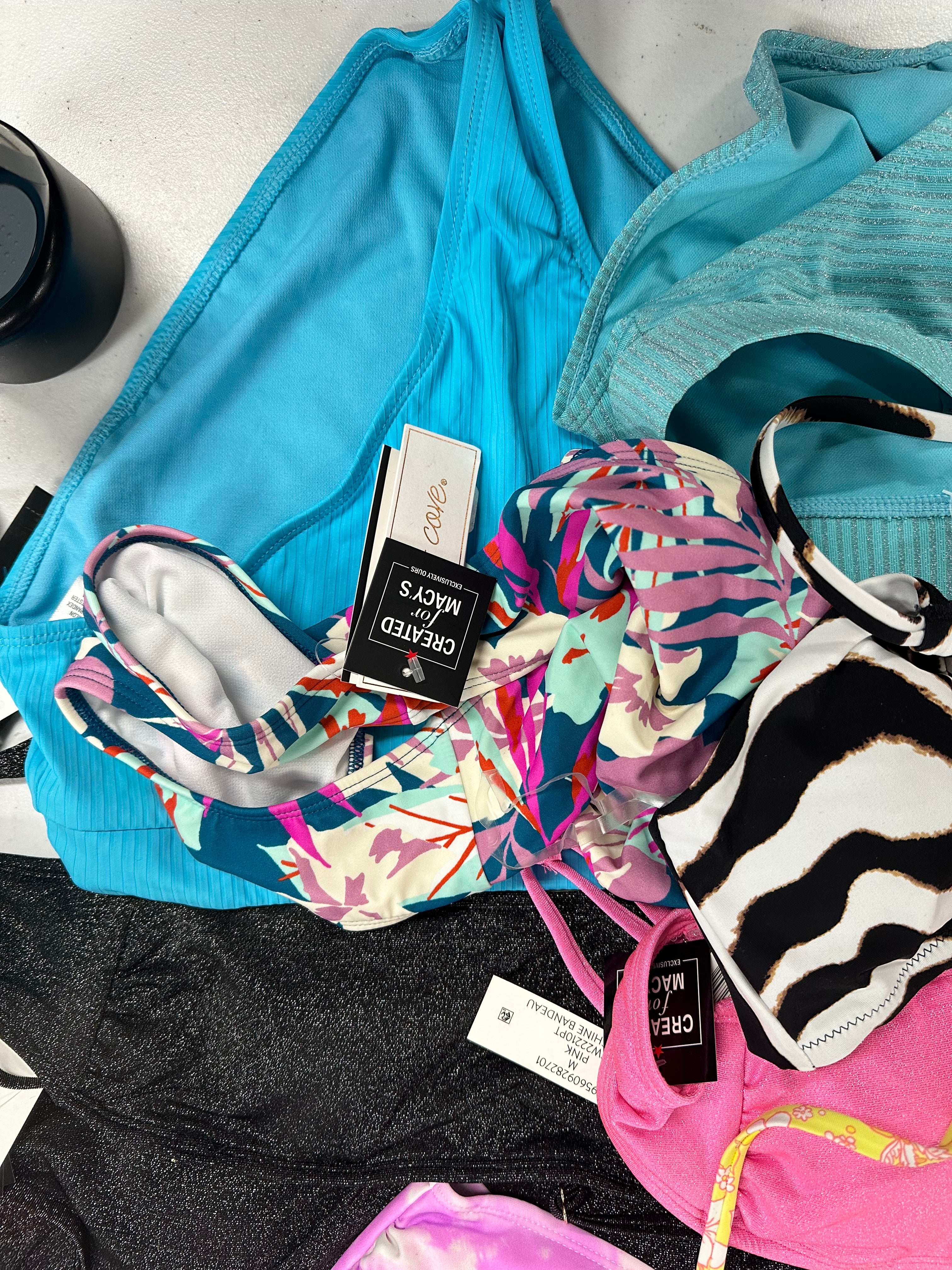 Women's Swimwear Wholesale Lot, CYN AND LUCCA, BAR III, SALT + COVE, 21 items, Shelf Pulls, MSRP $564