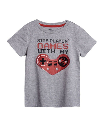 Epic Threads Toddler Boys Short Sleeves Gray Light Heather Gray Size 3T