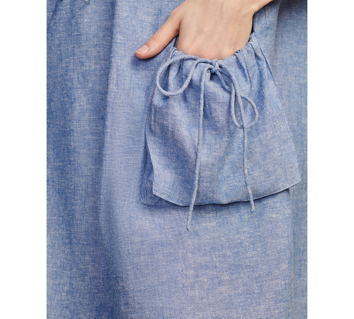 Lucky Brand Women's Market Puff-Sleeve Shift Dress Size XL MSRP $99 Blue
