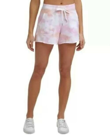 Calvin Klein Performance Tie-Dyed Terry Shorts Orange Pink Size L MSRP $40