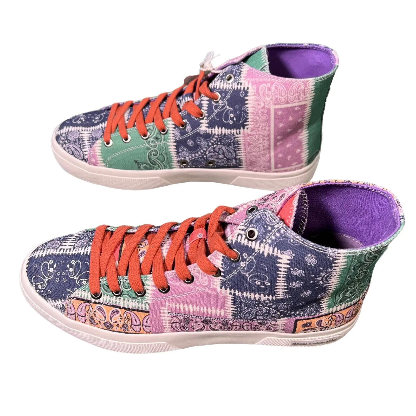 Sun + Stone Men's Mesa High-top Sneakers Multi-Colored Pink Green Blue - 11M