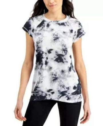 Ideology Tie-Dye Short-Sleeve T-Shirt Women's grey Size M MSRP $40