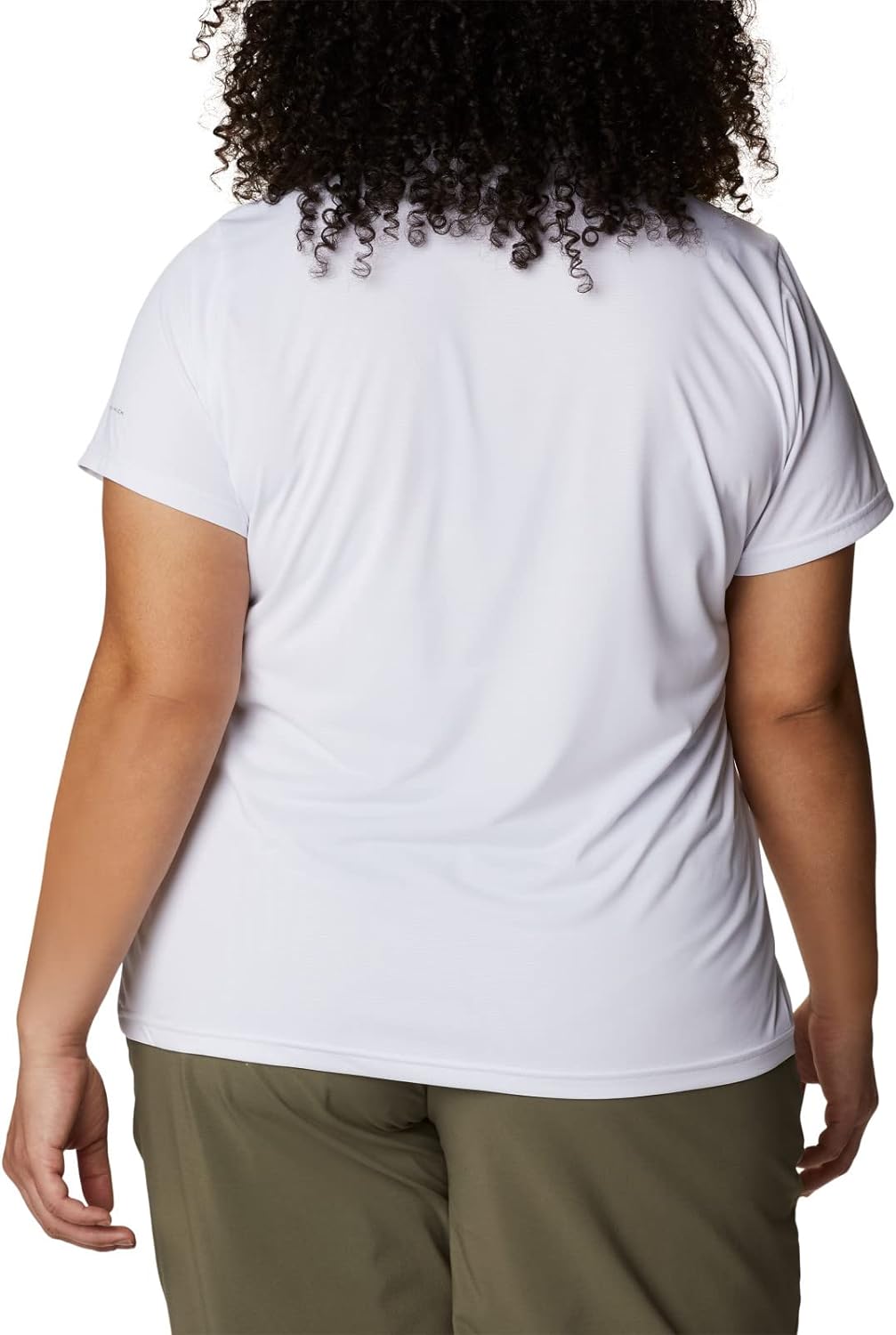 Columbia Women's Hike Short Sleeve Crew, White, Size L