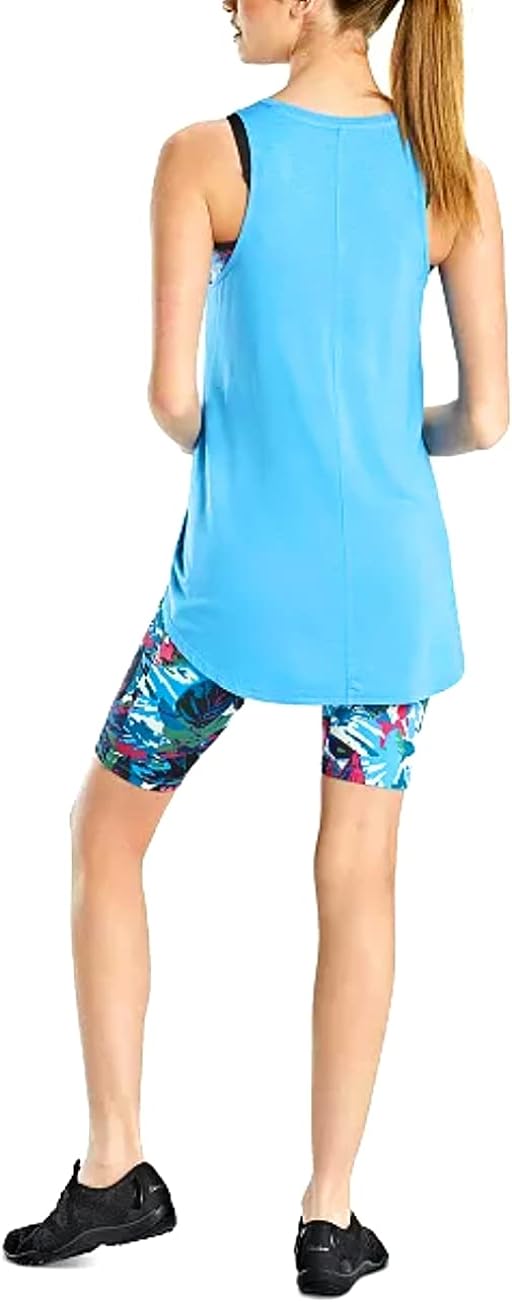 Josie Natori Women's Active Layering Elements Tank Top Blue Size Small