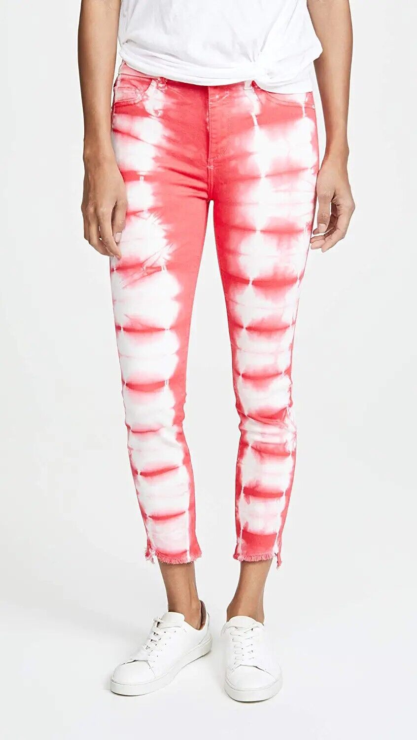 DL1961 Womens Florence Instasculpt Mid Rise Skinny Fit Cropped Jean Pink Size 29