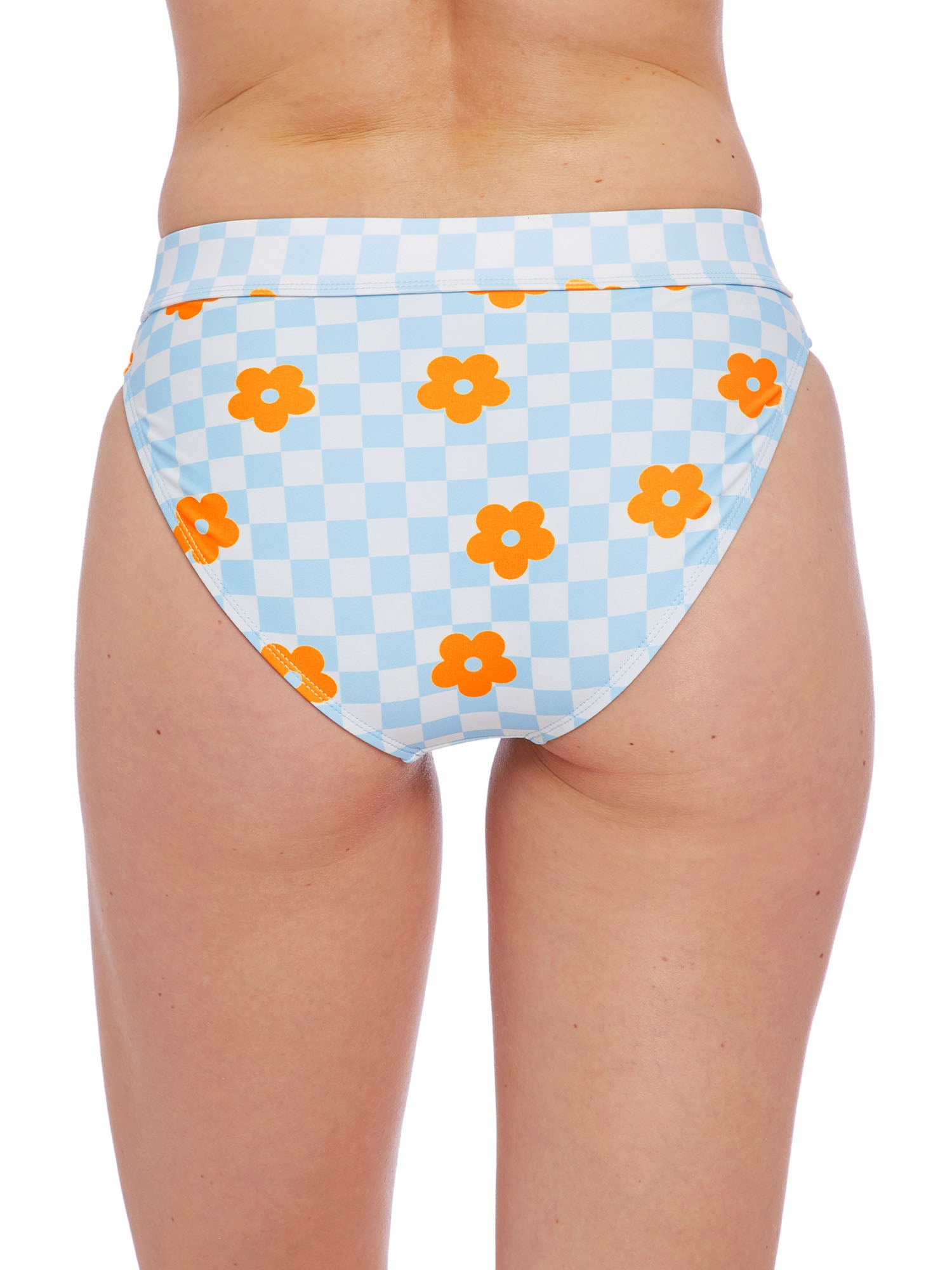 Cyn & Luca Juniors Heidi Picnic Beach Banded High Waist Bottom Blue SIze M