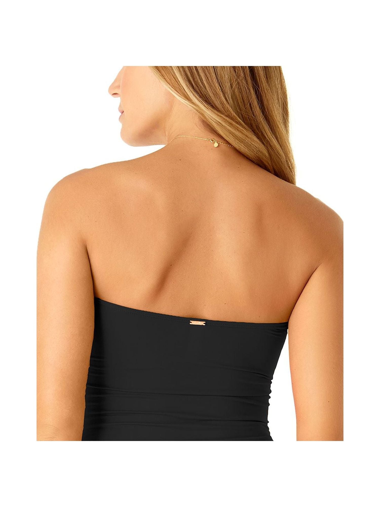 ANNE COLE Womens Navy Stretch Molded Cup Twist Front Tankini Swimsuit Top Size S