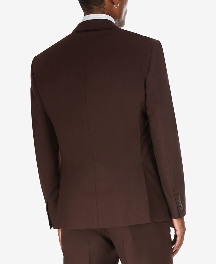 Tayion Collection Men's Classic-Fit Solid Brown Suit Jacket Size 40 MSRP $425