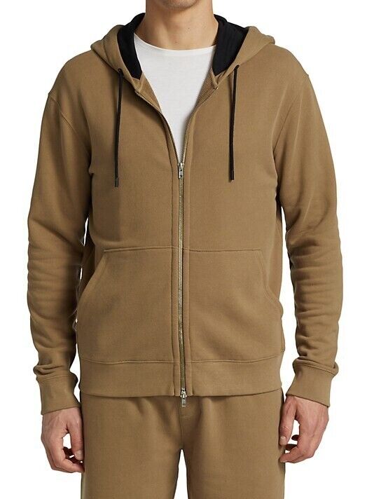 ATM Anthony Thomas Mens Melillo French Terry Zip Hoodie brown Size XL MSRP $265