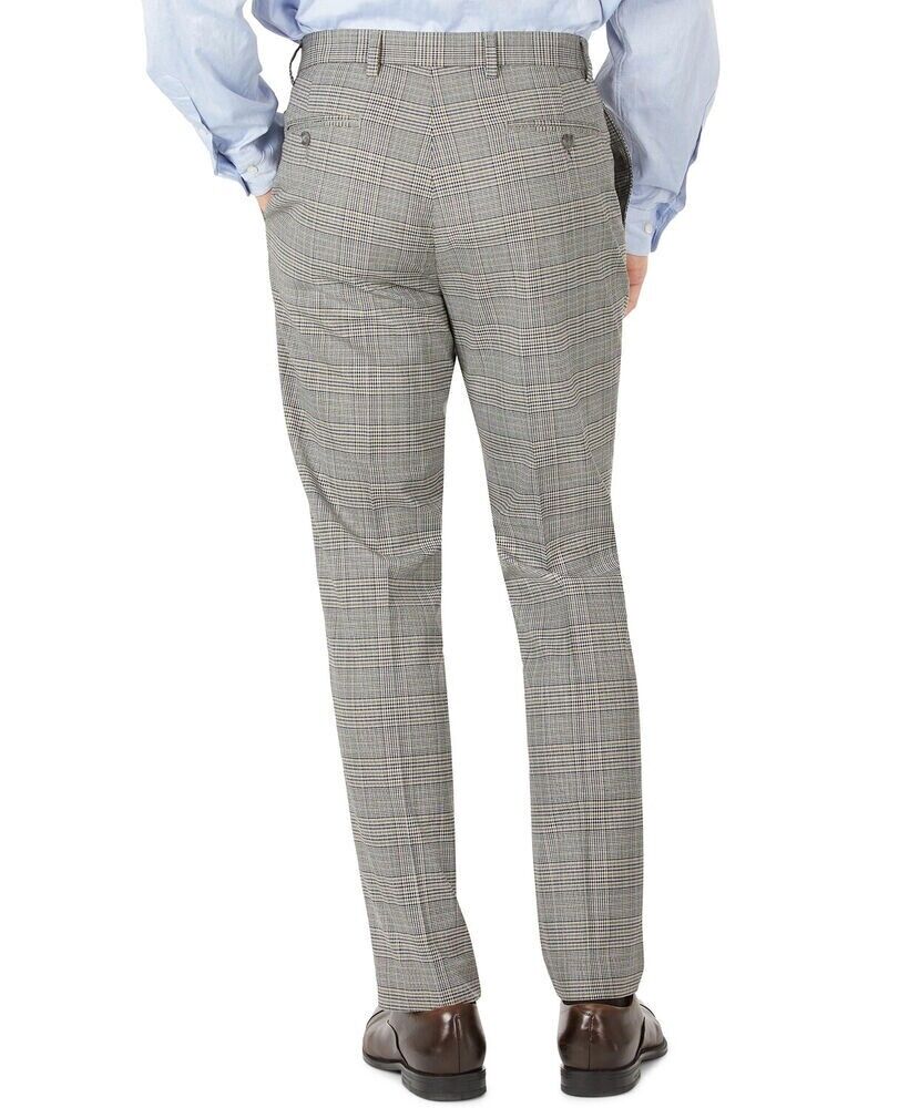 Tommy Hilfiger Mens Modern Fit Stretch Check Pants Brown Size 34 X 32 MSRP $95