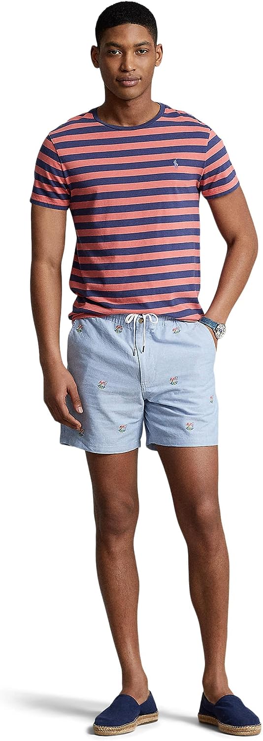 POLO RALPH LAUREN 6-Inch Polo Prepster Oxford Shorts Multi Blue Size 2XL