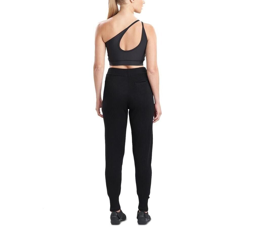 Josie Natori 289100 Solstice Asymmetrical Cropped Top size XL Black MSRP $48