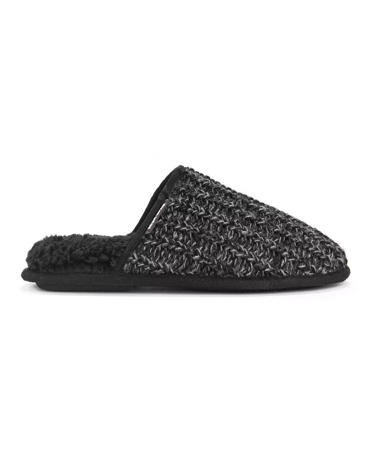 MUK LUKS Men's Gavin Scuff Slippers Size L Black Gray