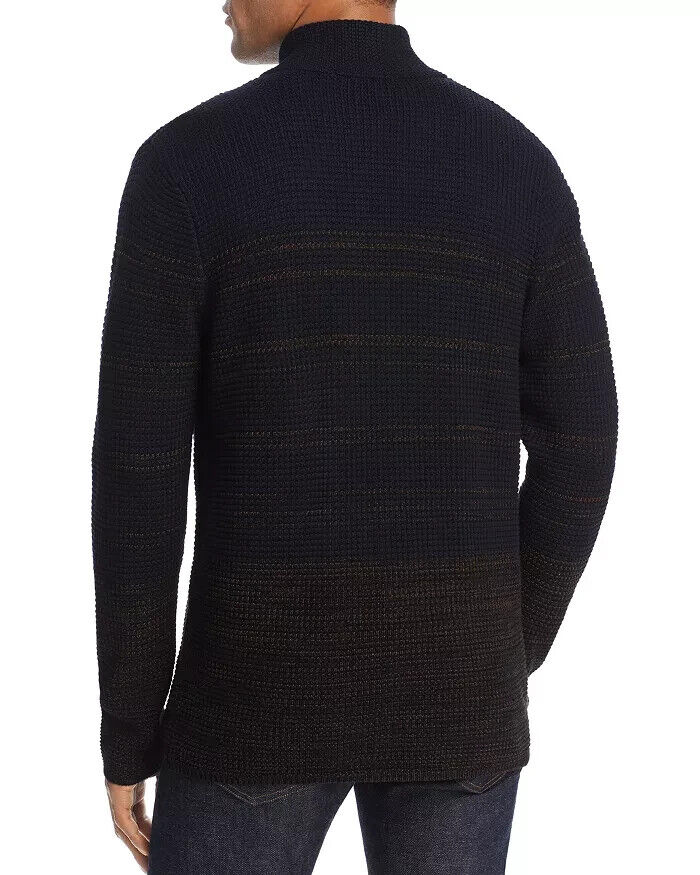 Scotch & Soda Men Structured Sweater Blazer Cardigan Dark Navy Blue Combo Size S