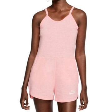 Nike Women's Gym Vintage Logo Romper Coral Pink Size S MSRP $55