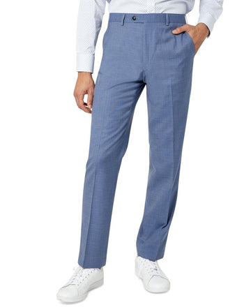 Sean John Mens Classic Fit Flat Front Suit Pants Blue Size 36X32 MSRP $135