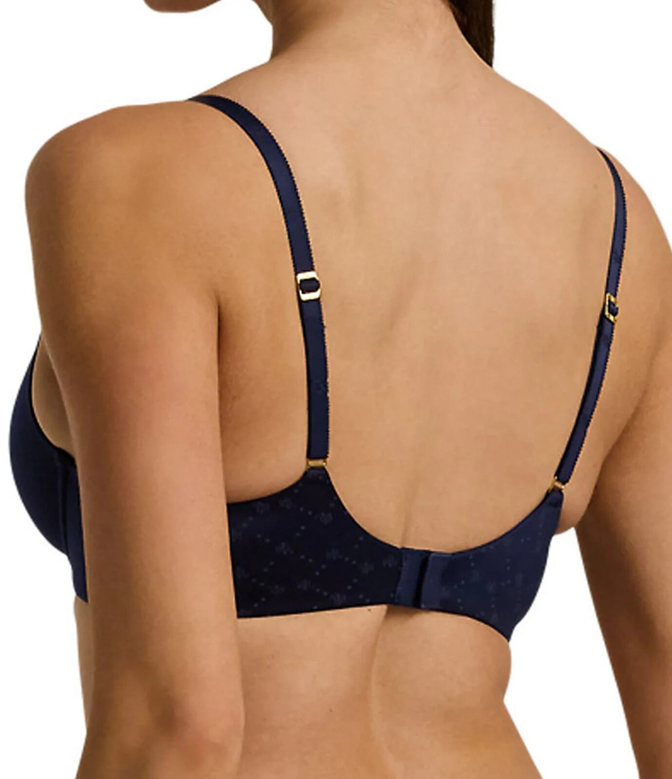 Lauren Ralph Lauren Repeat-Logo T-shirt Bra, 4L0016 Navy Size 32DD MSRP $58