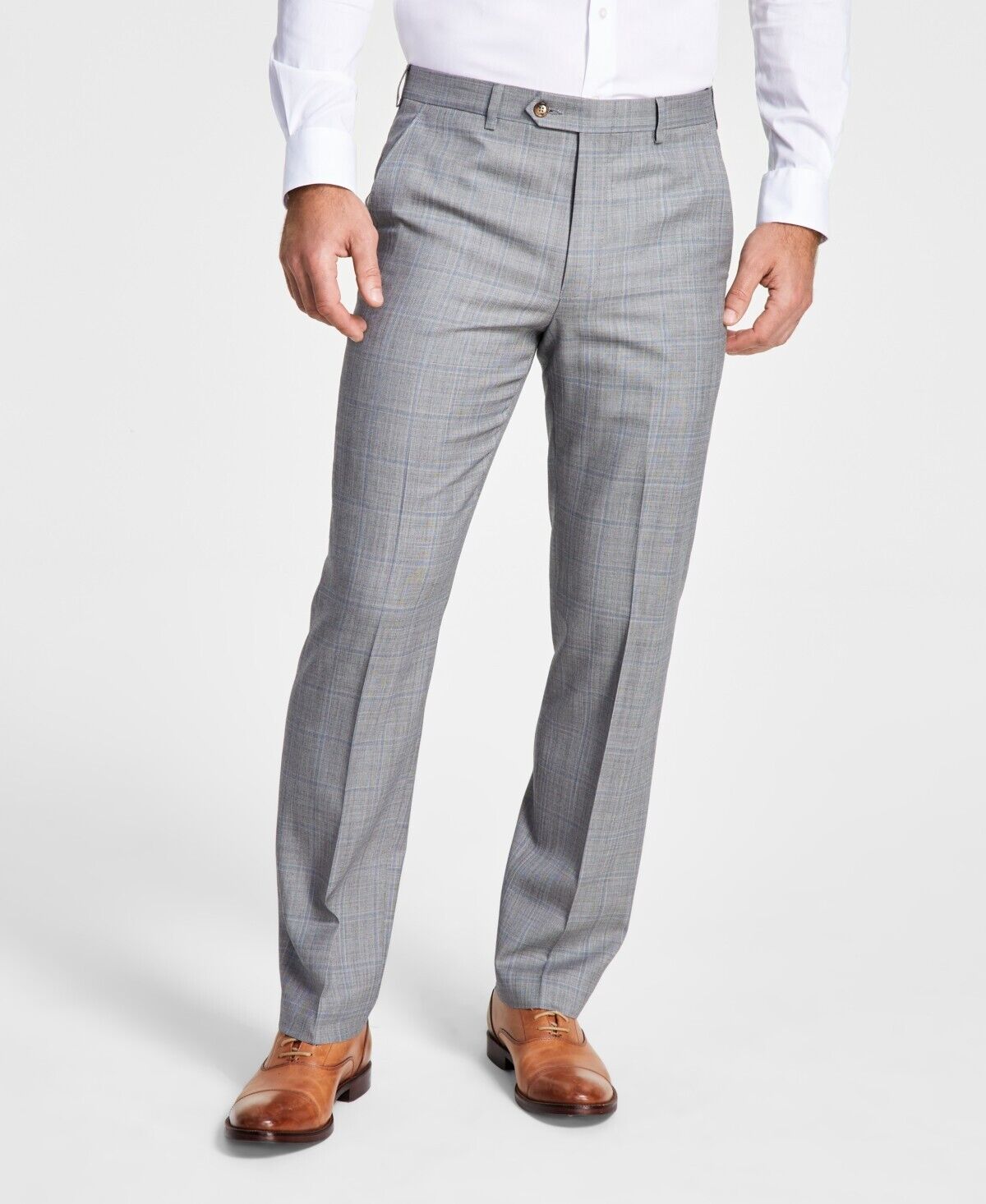 LAUREN RALPH LAUREN Men Classic-Fit UltraFlex Stretch Suit Pants Gray 44x32 $190
