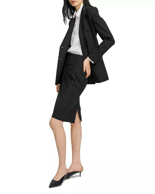 Theory Classic Pencil Skirt Black Womens Size 0 MSRP $255