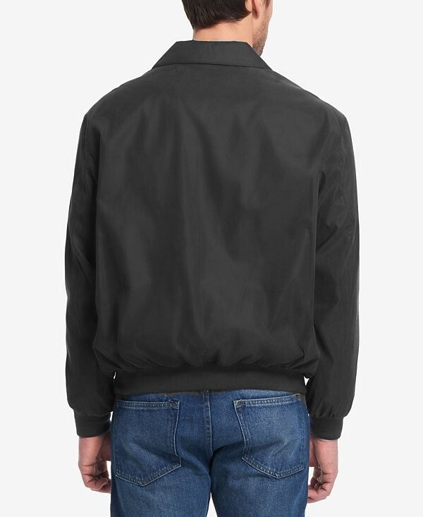 Weatherproof Men's Big & Tall Lightweight Full-Zip Bomber Jacket Black Size 2XLT